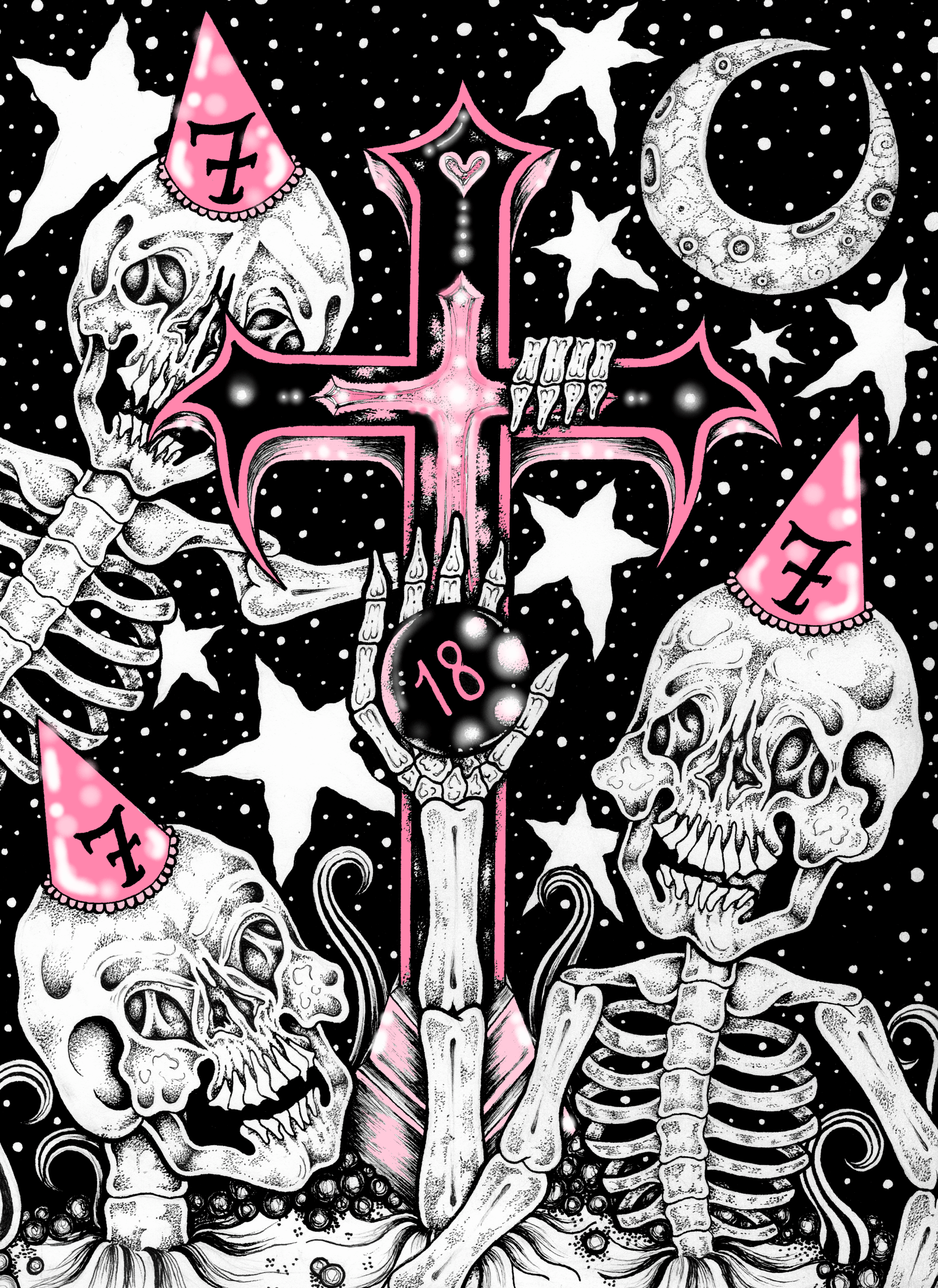 An illustrative piece commissions to celebrate a birthday.